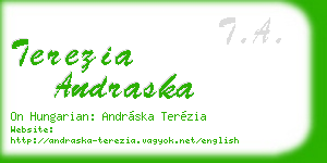 terezia andraska business card