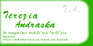 terezia andraska business card